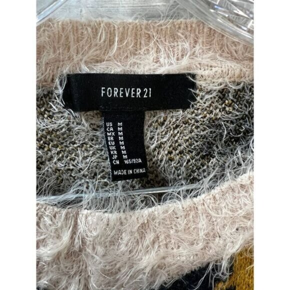 FOREVER 21 Leopard Print Sweater Shirt Medium - Picture 4 of 4